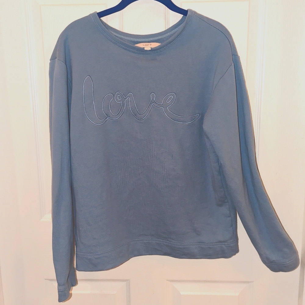 Loft Lightweight sweatshirt with Love embroidery
